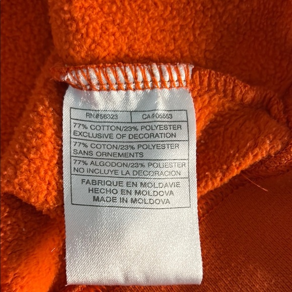 Nike Orange Crewneck Sweatshirt with Ribbed Cuffs - Picture 6 of 7